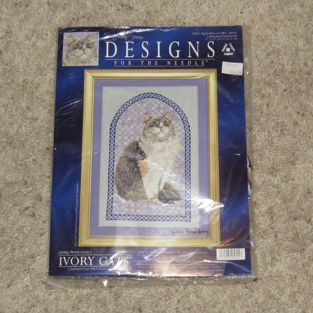 Counted Cross Stitch Ivory Cats Kit New